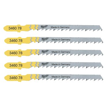 Milwaukee Jigsaw Blades T244D Curve Cutting- Pack Of 5 346078