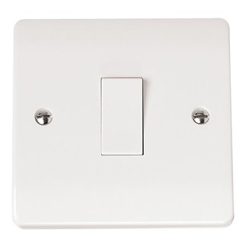 Click Mode 1 Gang 2 Way 10A Switch White CMA011