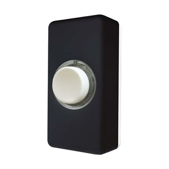 Eterna Wired Illuminated Black White Bell Push BPLWB